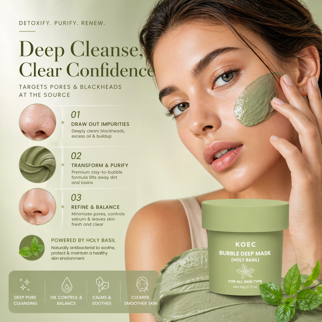 Holy Basil Bubble Deep Cleanse Mask