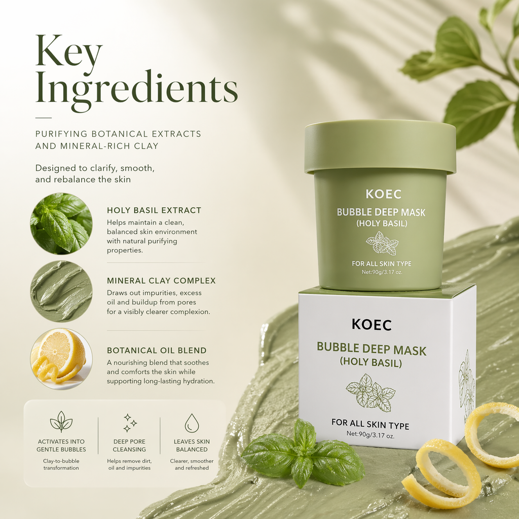 Holy Basil Bubble Deep Cleanse Mask
